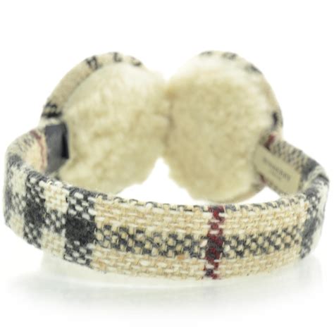 burberry check earmuffs review|Burberry shearling earmuff.